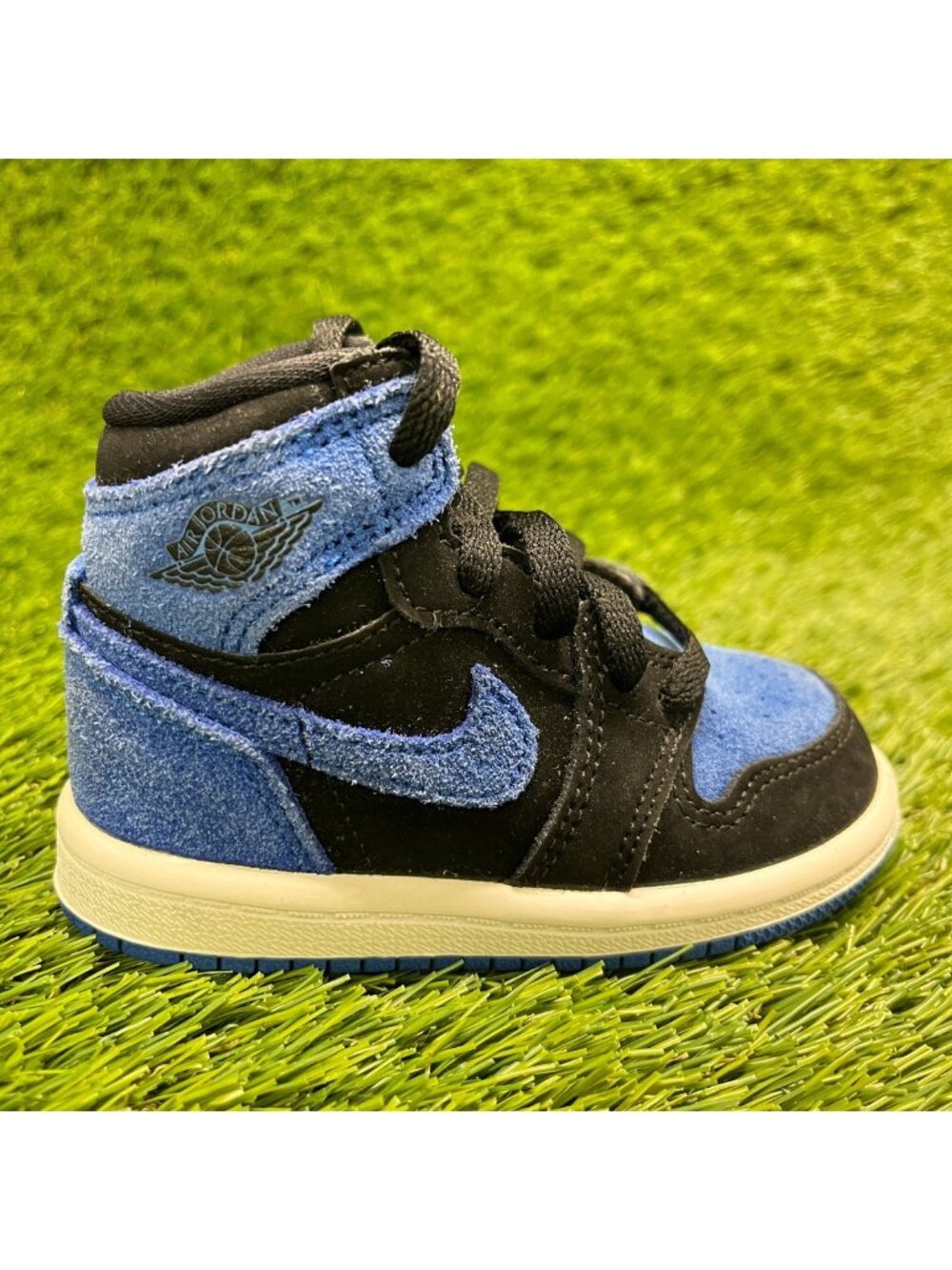 Nike Air Jordan 1 Retro High OG Baby Size 5C Blue Black Athletic Shoes Sneakers